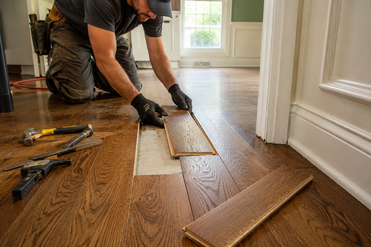 Hardwood floor repair