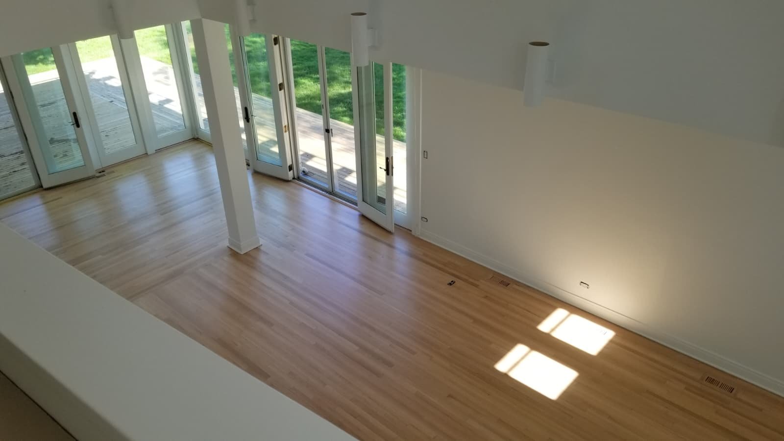 Matte hardwood floor after professional recoat service