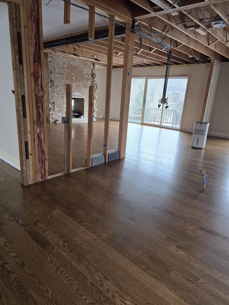 Professionally refinished hardwood floor by RZR Hardwood Flooring