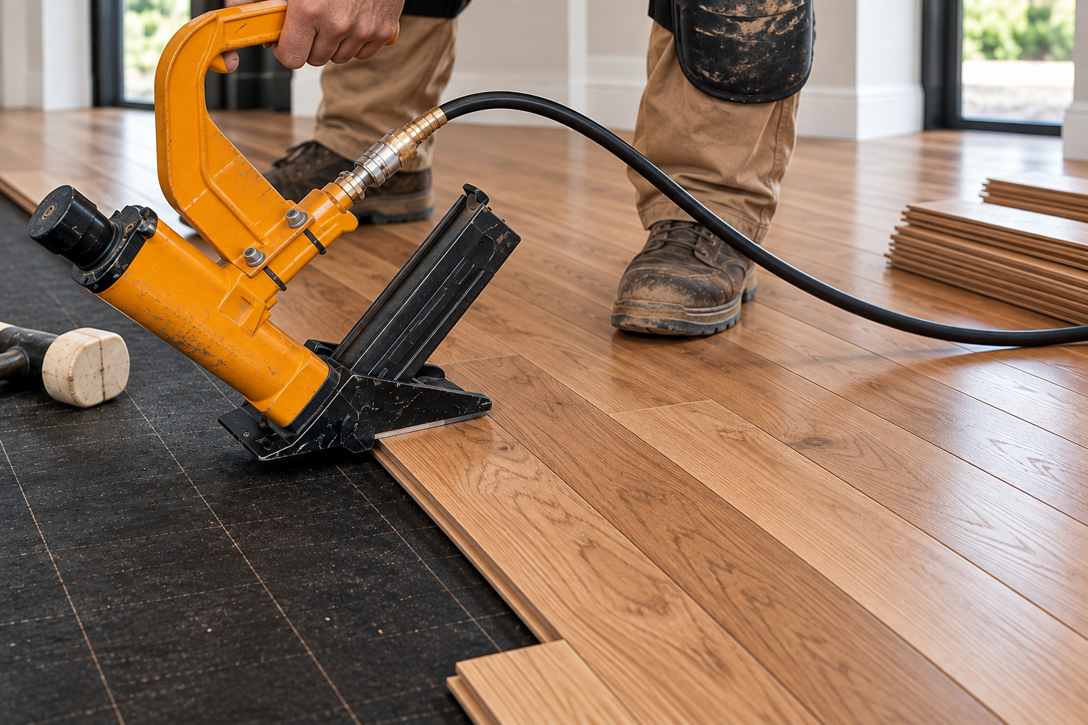 Professional hardwood floor installation in Chicago IL by RZR Hardwood Flooring